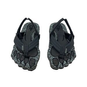 Reef Little Reef Creatures Kids Grey Flip-Flop Sandals Kids Size 7/8 Big Foot‎